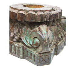 Świecznik z drewna egzotycznego Rzeźbiony XL